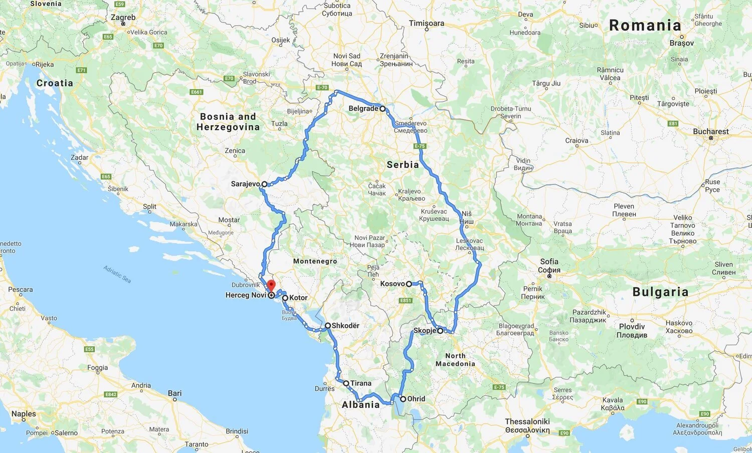 Vizesiz Balkan Turu Karadağ, Sırbistan ve Bosna Rotası (1)